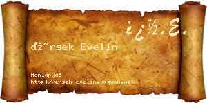 Érsek Evelin névjegykártya